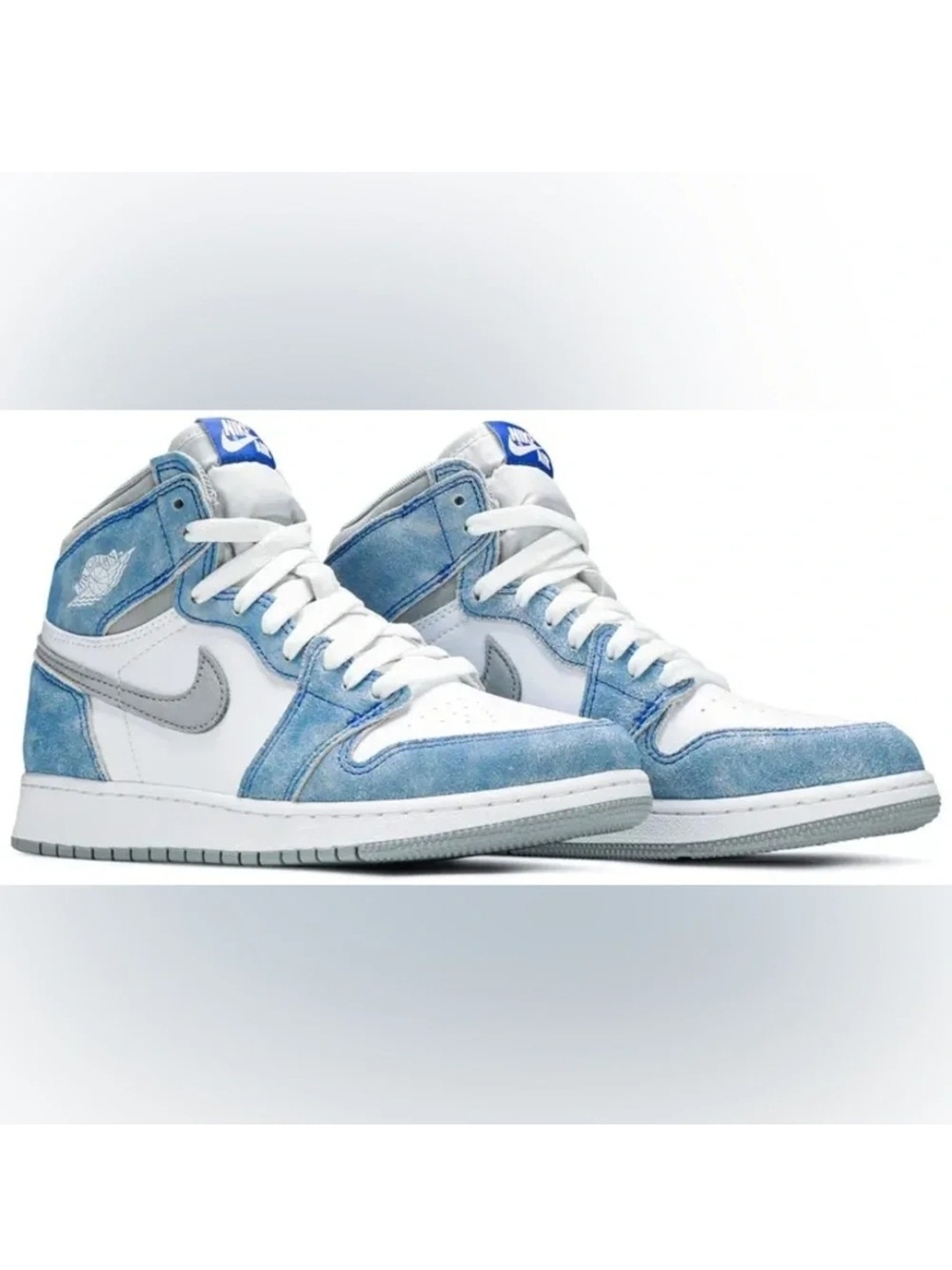 Nike Air Jordan 1 High Men’s Sneakers - White & Light Blue